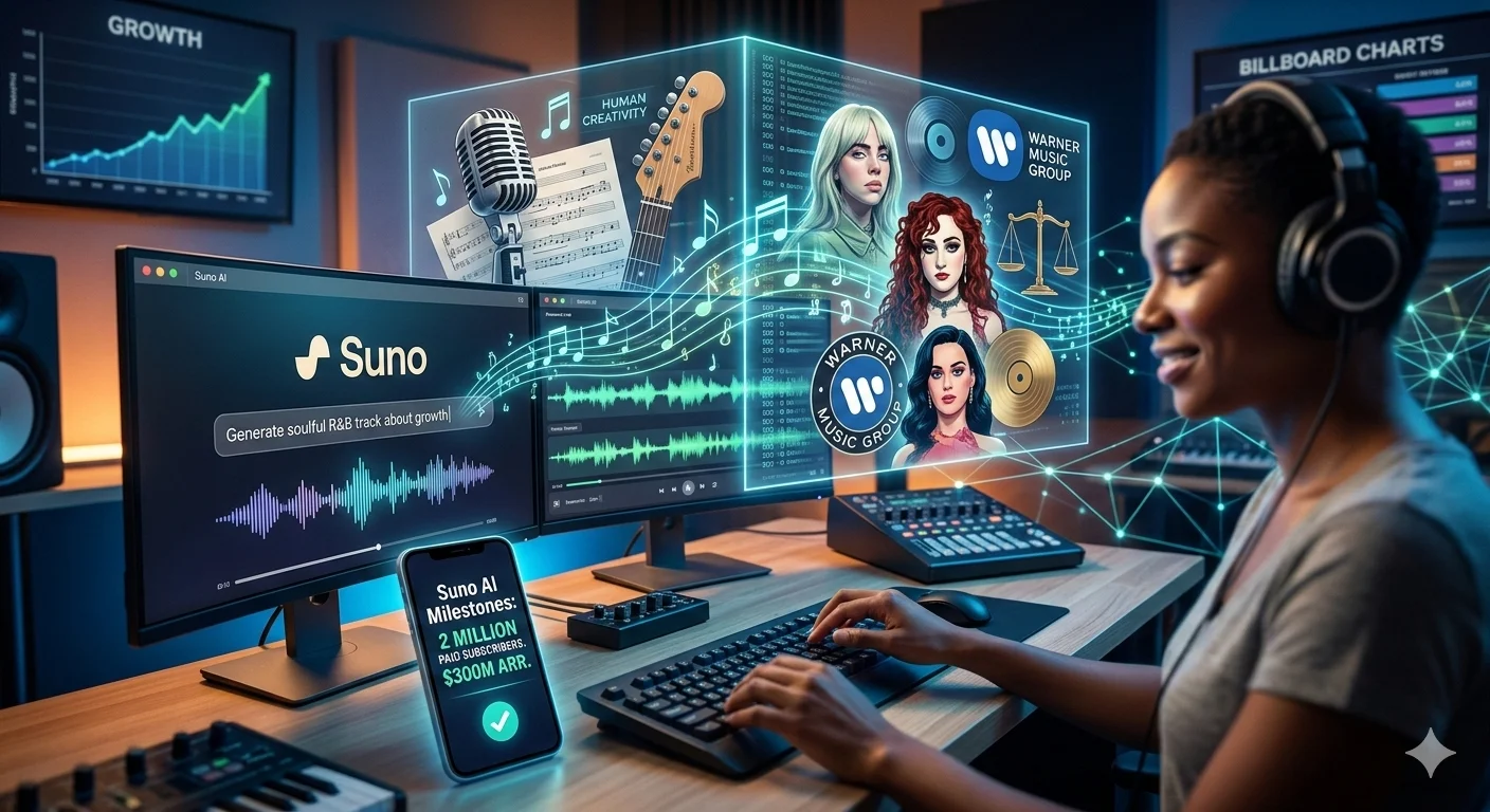 The "Stunning Growth"Suno AI Hits $300M ARR: The Rapid Rise of the 2 Million Subscriber Music Giant