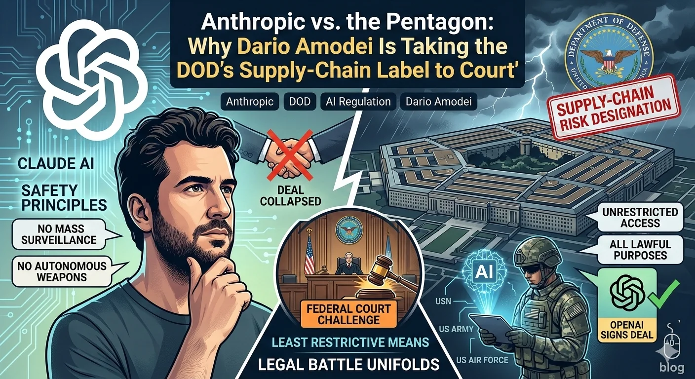 Anthropic Sues Pentagon: Dario Amodei Challenges "Supply-Chain Risk" Label in Federal Court
