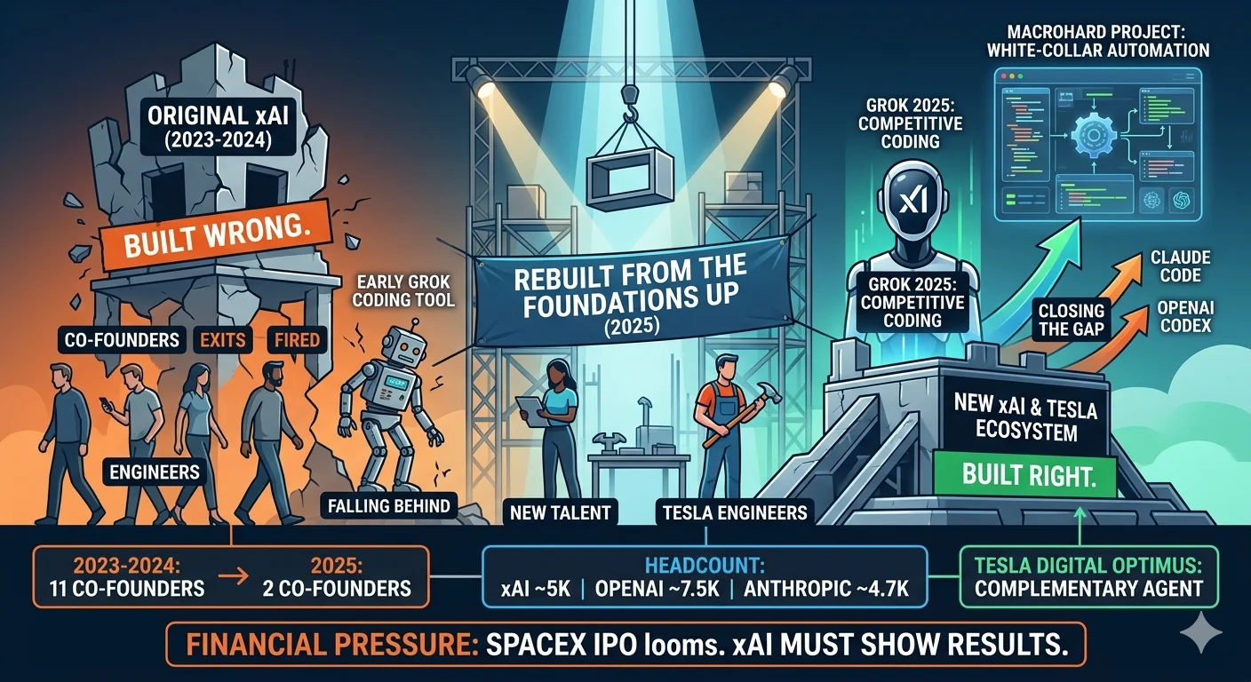 Inside the xAI Exodus: Why Musk’s AI Lab is Losing Co-Founders and Rebuilding from Scratch