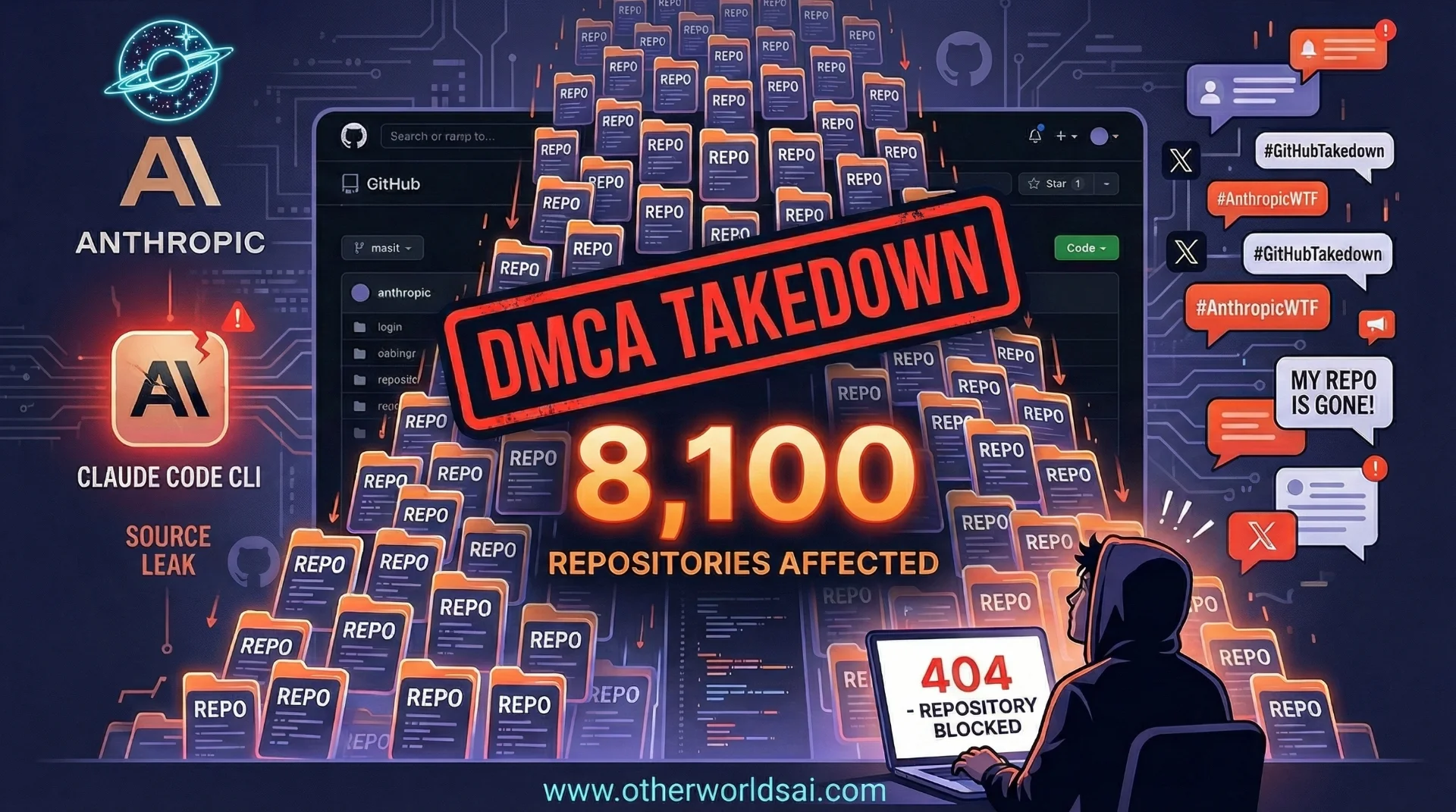 Massive GitHub Chaos: Anthropic wipes out thousands of repos in a copyright botch.