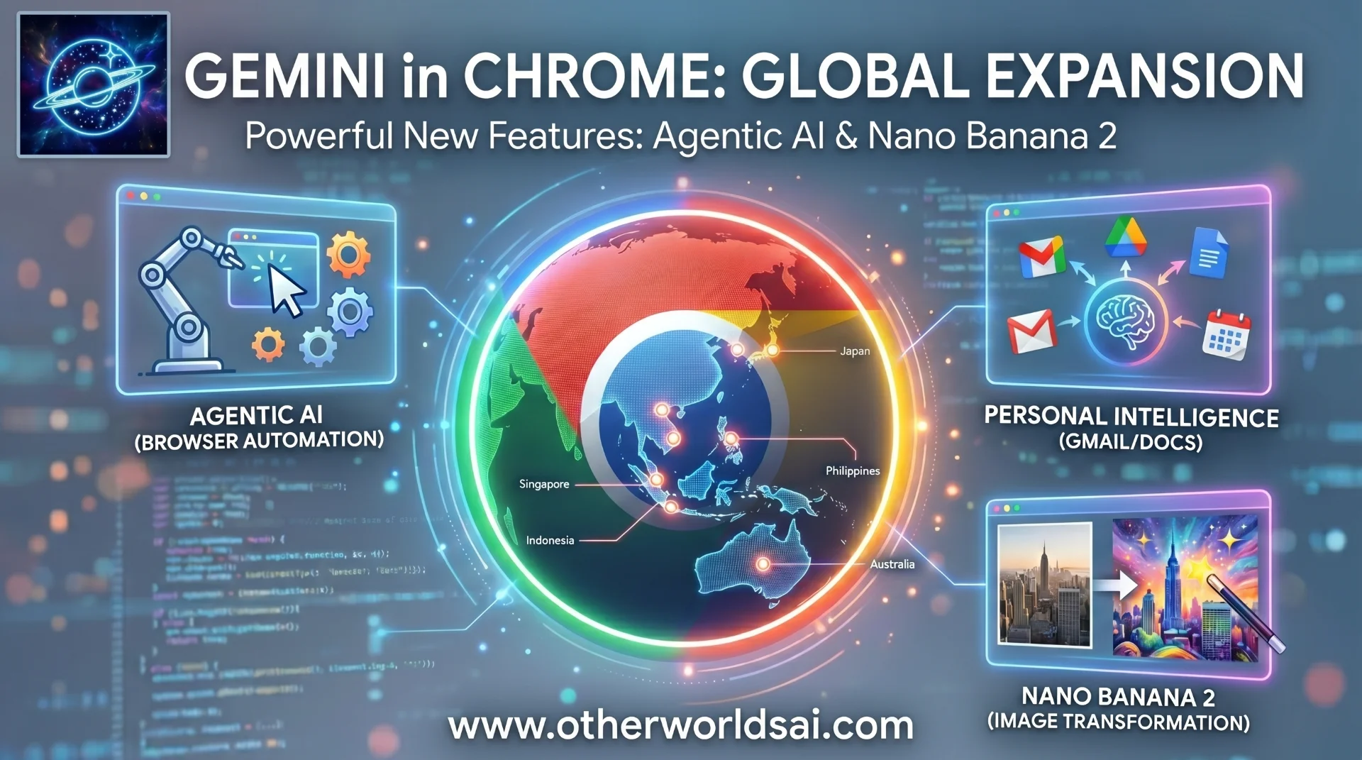 Gemini in Chrome Goes Global: Australia, Japan, and Singapore Among New Expansion Markets.