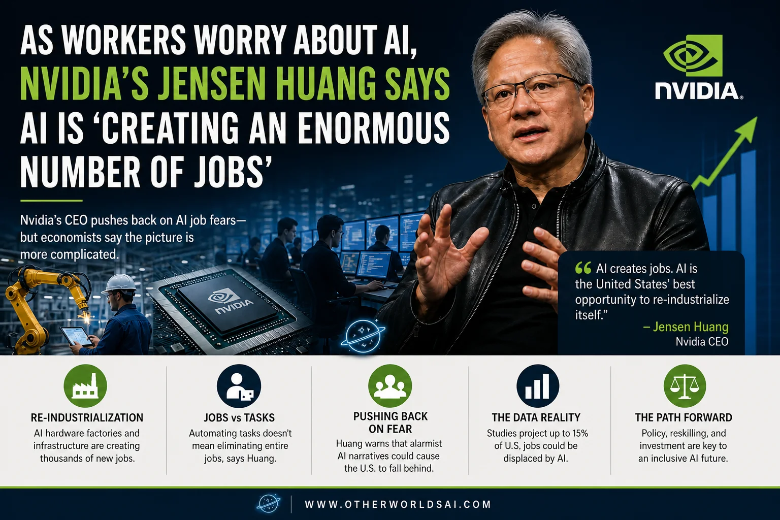 AI is America’s “Best Opportunity to Re-industrialize,” Says Nvidia’s Jensen Huang